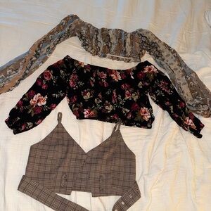 3 crop tops bundle